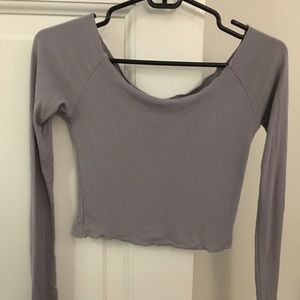 Cropped gray long sleeve